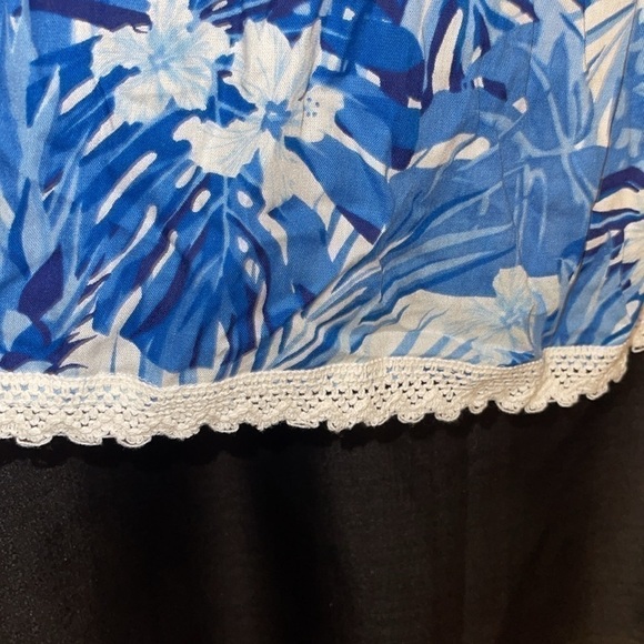 Blue Floral Swim Cover-Up - Picture 4 of 7